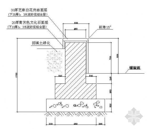 花坛坐凳su模型资料下载-花坛坐凳详图