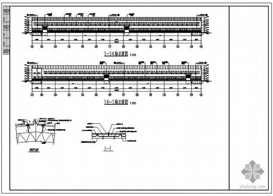 多跨钢结构连拱桥设计图资料下载-重庆某3×20米跨钢结构厂房设计图