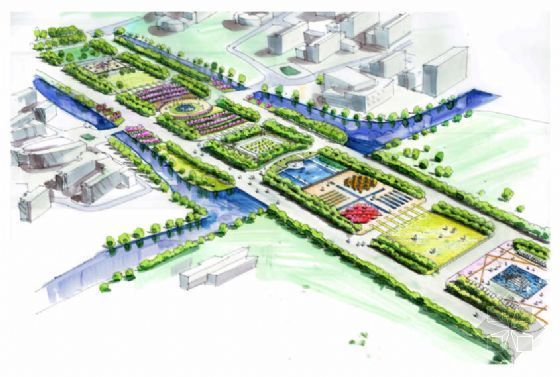 大学城方案设计CAD资料下载-温州大学城环境设计方案