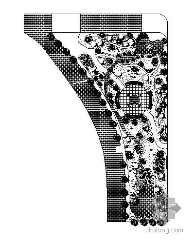 14米三角屋架设计图资料下载-三角街头绿地设计图