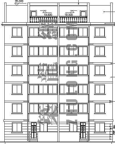 一层砖混楼资料下载-某6＋1层砖混住宅楼建施图