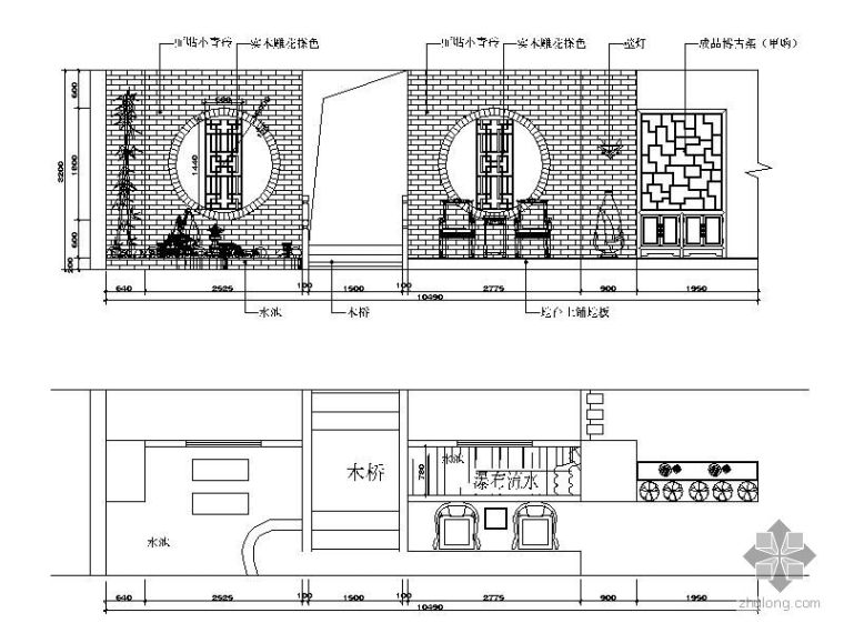 中式家具立面图库CAD资料下载-中式茶楼立面图