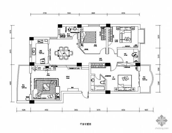 四室两厅设计方案图资料下载-四室两厅设计方案图