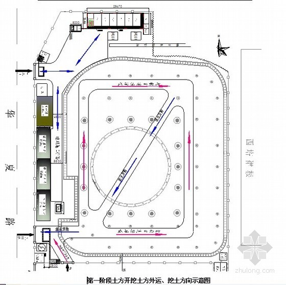 地下室逆施工方案资料下载-[广州]商业广场地下室工程施工方案（塔楼核心筒、逆作法）