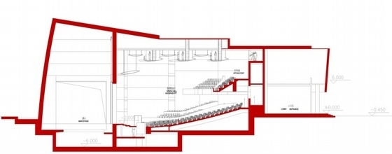 [国外]现代表演艺术中心建筑设计方案文本-艺术中心剖面图