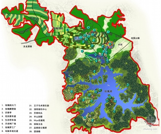 景区景观规划cad总图资料下载-江西某风景区景观规划