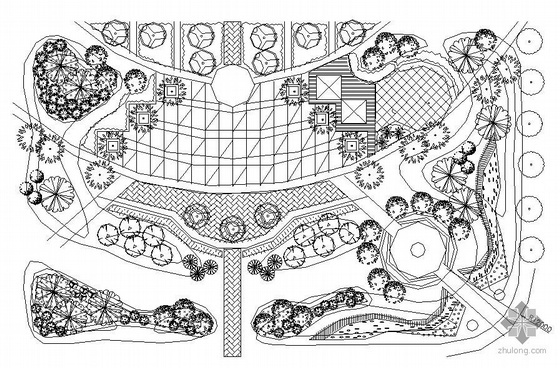 珠海格力广场景观施工图资料下载-某街头小广场景观施工图