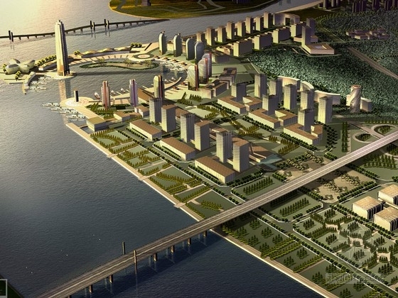 产业城市规划文本资料下载-[广东]滨水区现代风格城市规划设计方案文本（知名事务所）