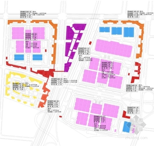 [陕西]大型商业区规划及单体设计方案文本-商业区分析图