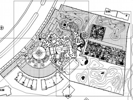 商业建筑总图cad资料下载-[沈阳]文化商业区景观工程施工总图