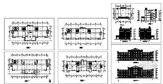 某三层欧式办公楼建筑方案图-4