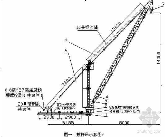 龙门吊施工工法资料下载-内爬式塔式起重机屋面解体施工工法