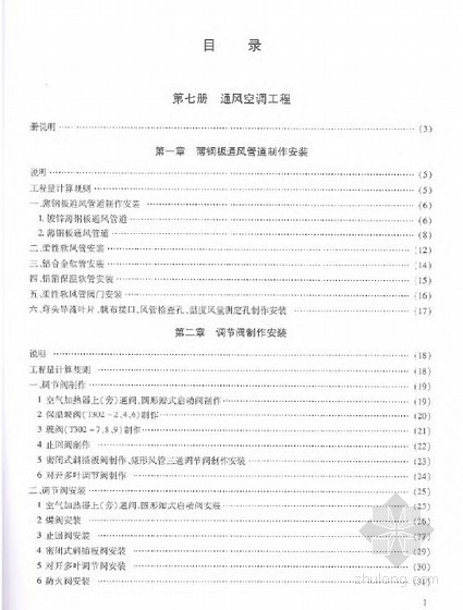 通风空调北京预算定额资料下载-[浙江]2010版安装工程预算定额（通风空调工程）