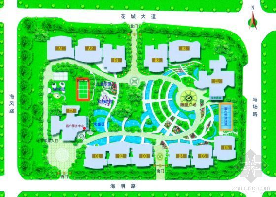 宜昌恒大华府方案文本资料下载-金碧华府住宅小区规划设计文本