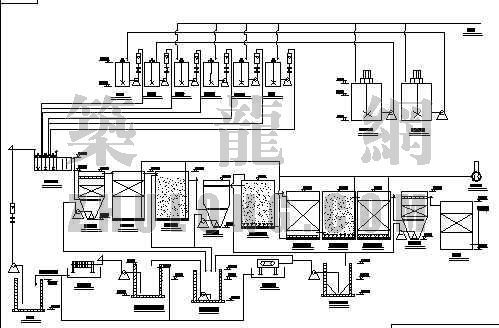 机井工程工艺流程资料下载-江苏某印染废水处理改造工程工艺流程图