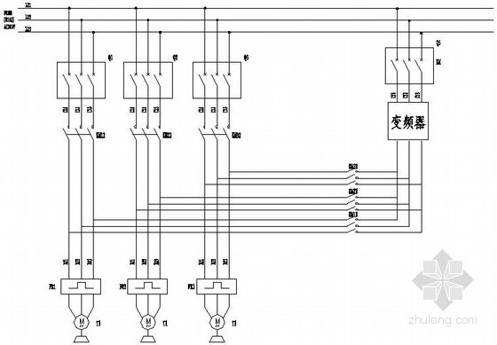交通信号灯plc梯形图资料下载-PLC恒压供水系统电气原理图