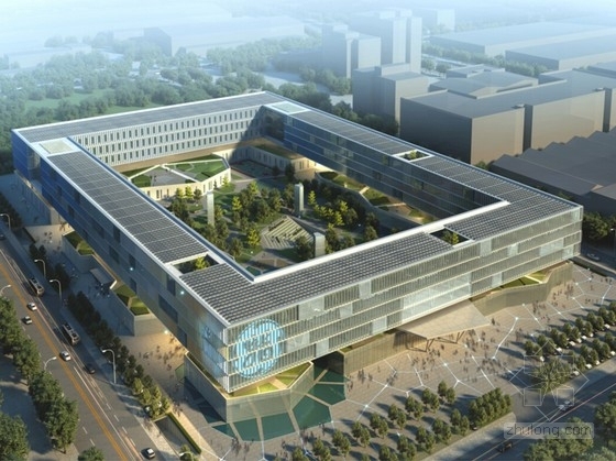 3层园区办公楼现代风格资料下载-[北京]5层现代风格办公总部建筑设计方案文本（知名设计院）