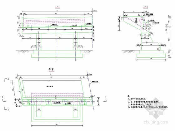 钢桥一般构造图资料下载-连续箱梁桥肋台扩基一般构造图设计