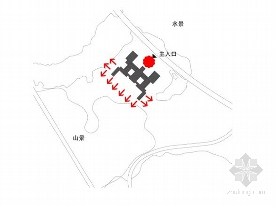 [江西]新中式四坡顶滨水园林式接待中心建筑设计方案文本-新中式四坡顶滨水园林式接待中心建筑分析图