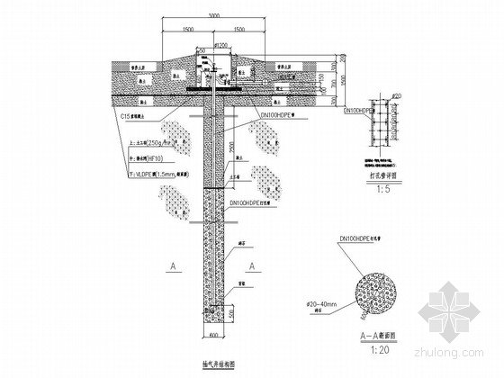 直径1米圆形混凝土沉泥井资料下载-沼气井结构图