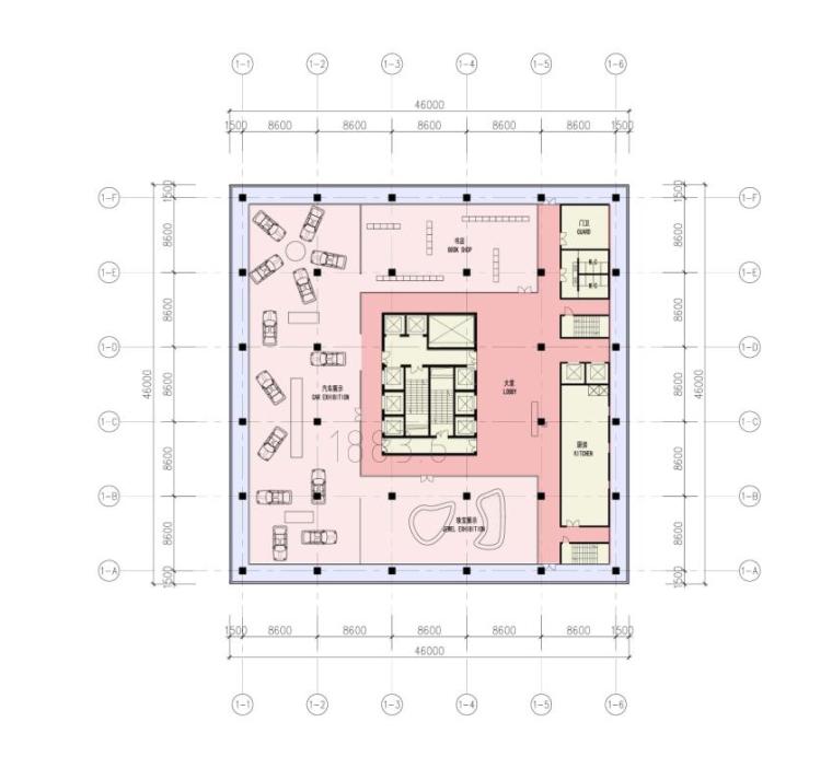 [浙江]超高层现代风格多样花空间办公楼建筑设计方案文本-超高层现代风格多样花空间办公楼建筑平面图