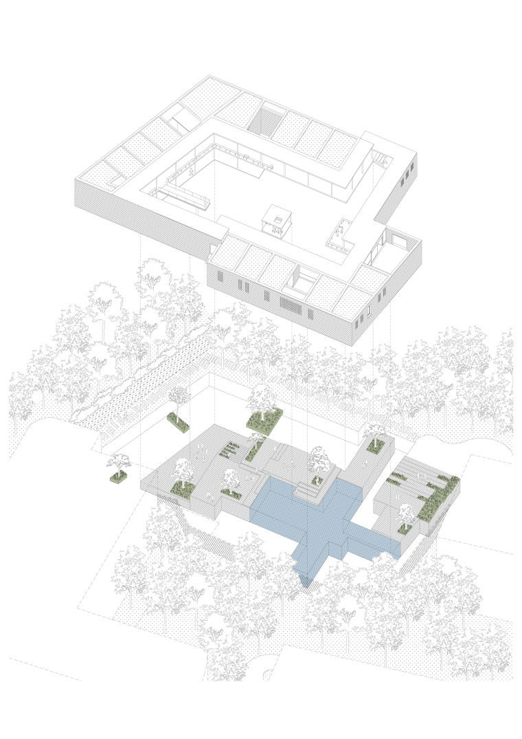 广州叠园住宅-Axonometric