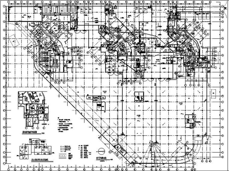 南方高层商住楼电气施工图-地下室平面图1