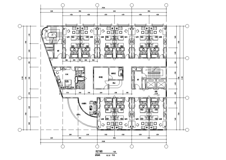 10套宾馆酒店建筑方案初设图CAD-欧式多层酒店建筑设计平面图