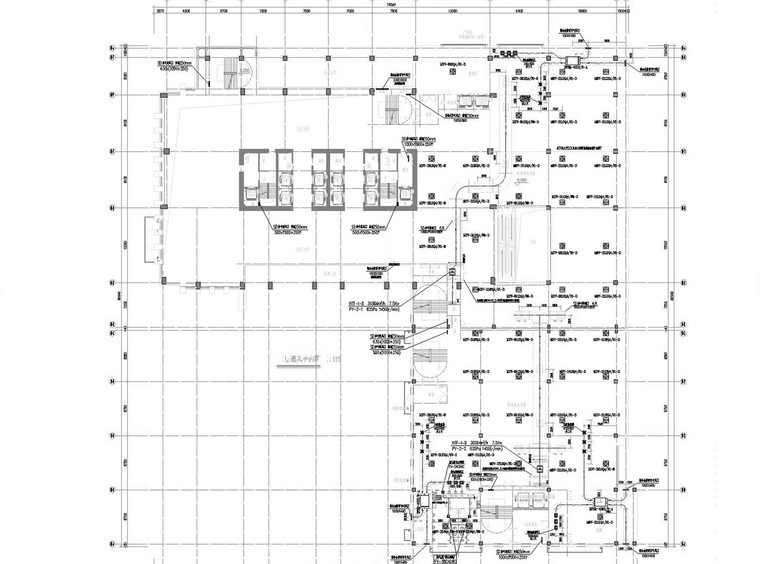 [浙江]超高层商业建筑空调通风及防排烟系统设计施工图-二层通风平面图.jpg