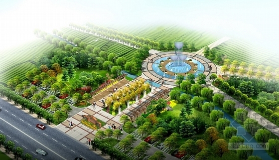 [内蒙古]生态葡萄主题观光游乐公园景观规划设计方案-景观效果图