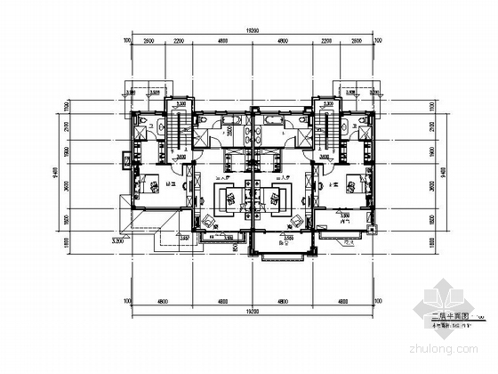 [广东]3层海边花园度假别墅建筑设计方案图（含效果图）-3层海边花园度假别墅建筑设计平面图