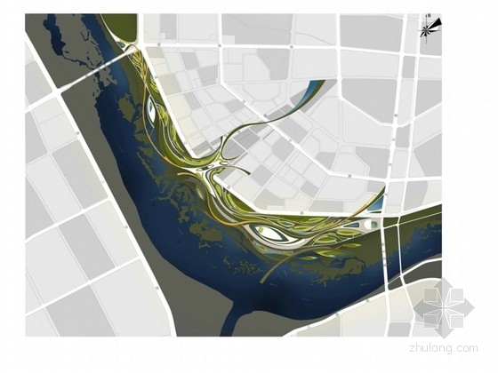 城市总体设计cad资料下载-[汉中]城市滨水景观设计方案总体规划