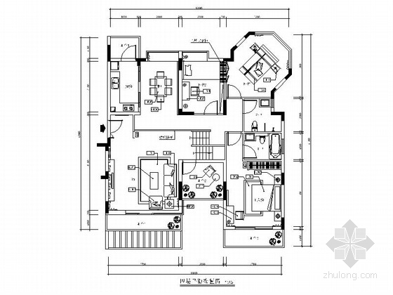 样板间CAD案例资料下载-[深圳]黑白情缘时尚样板房CAD施工图（含效果图）