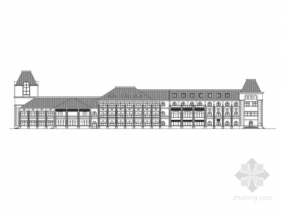 2层接待中心建筑资料下载-[山东]西班牙风格四层接待中心建筑施工图