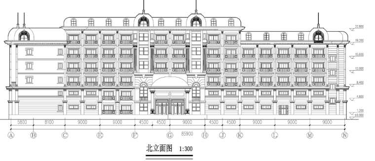 欧式风格高层巢湖五星酒店建筑设计方案文本