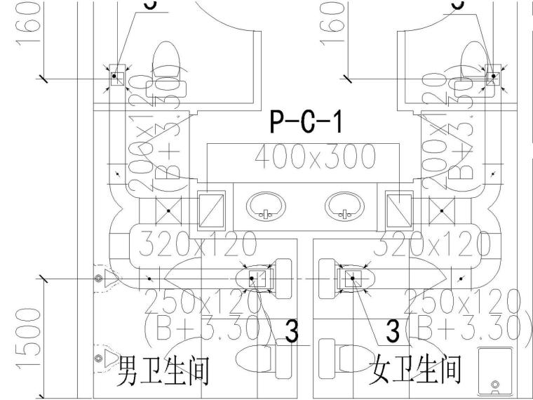 省级疾控中心实验室暧通全面施工图（舒适性空调设计、防排烟设计、通风设计）-1~3层暖通平面-Model3.jpg