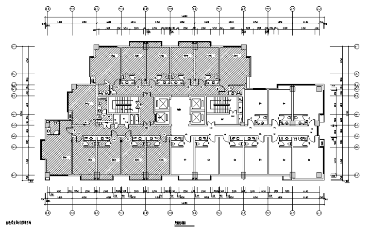 亿盟科技公司办公大楼设计施工图（附效果图）-原始结构图