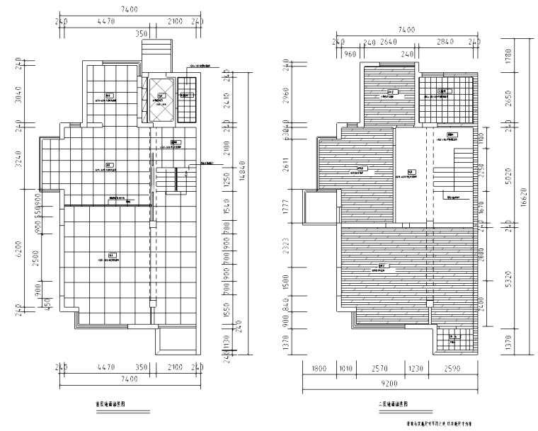 中式别墅建筑施工图效果图资料下载-[青海]双层别墅中式风格装修施工图(含效果图)