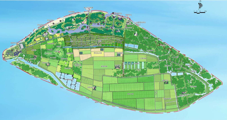 [浙江]富阳城市绿心新沙岛风情小镇规划设计-旅游度假村景观-筑龙园林
