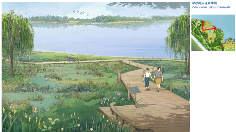 [浙江]宁波东钱湖景区南岸线项目水上花园、阳光水岸概念方案 A-7 湖边漫步道