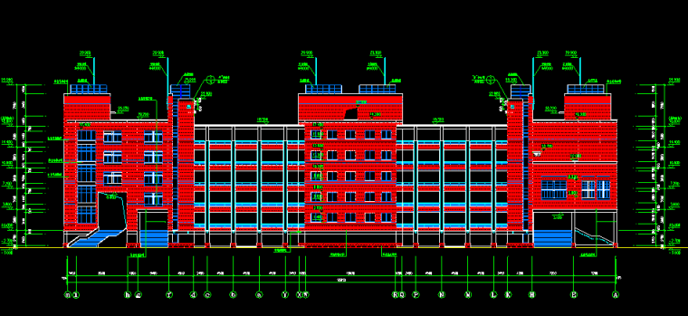 中学综合教学楼建筑设计图资料下载-某中学教学楼综合楼施工图