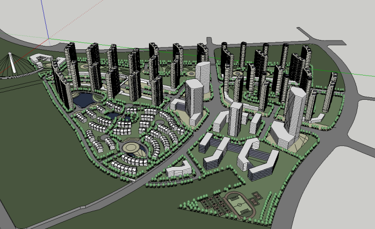 现代高层居住区规划设计SU模型-微信截图_20181026173148