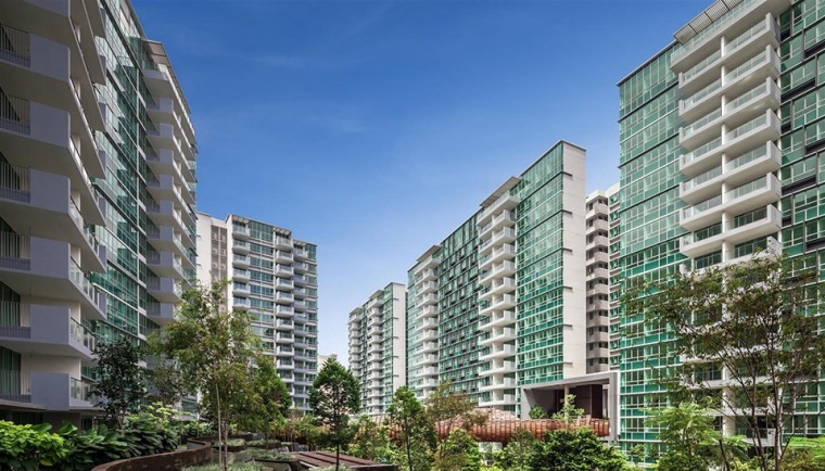 老旧住宅区阳台立管改造资料下载-新加坡Minton住宅区景观