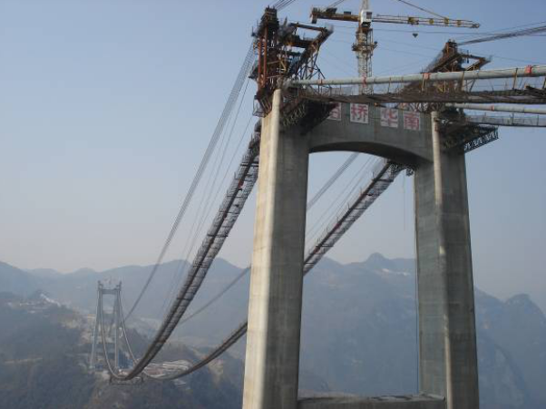 悬索吊桥施工cad图资料下载-[湖北]高速公路钢桁架悬索特大桥施工质量情况介绍