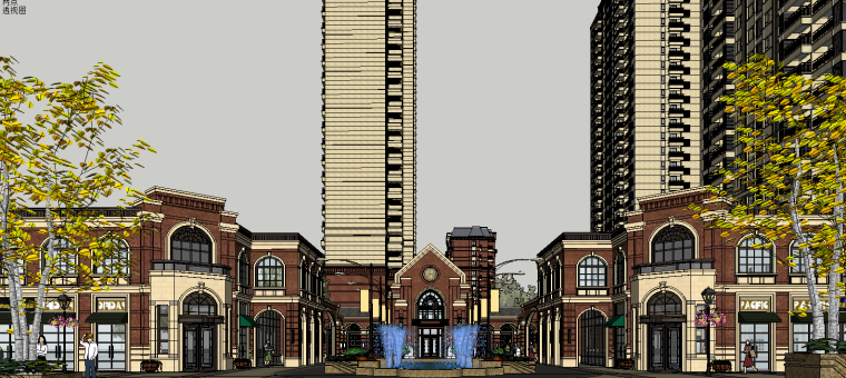 知名地产西班牙风格居住区建筑SU模型-微信截图_20181029183716