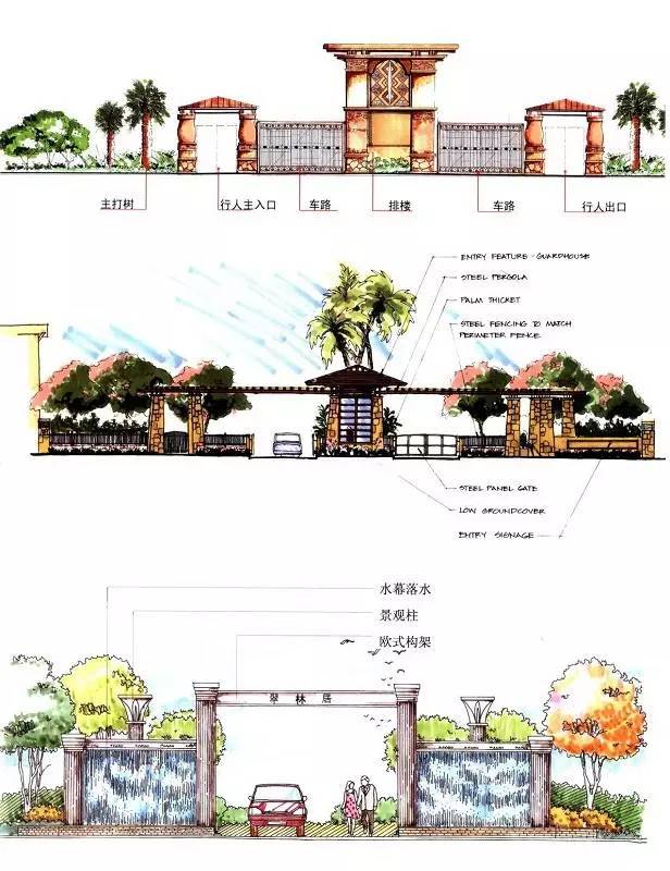 经典入口景观设计平面图！！_29