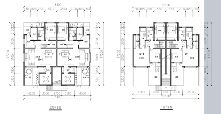 [江苏]无锡天奇居住区规划建筑设计方案文本(PDF+CAD+SU)-部分户型平面图