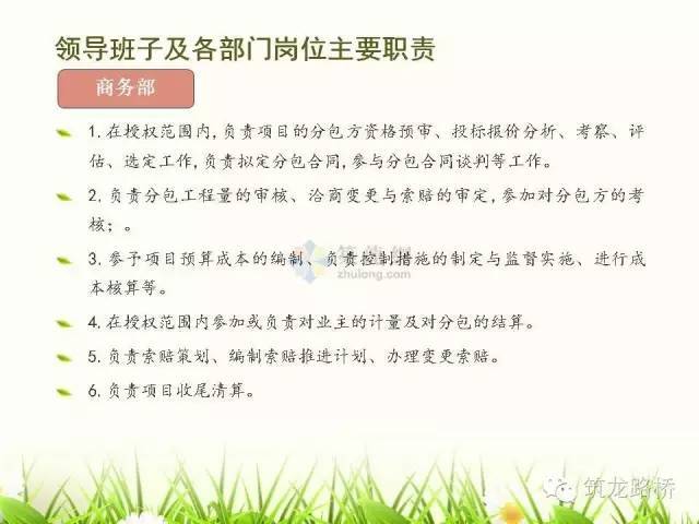 项目部各管理人员职责分工详细说明，找准位置对号入座！_16