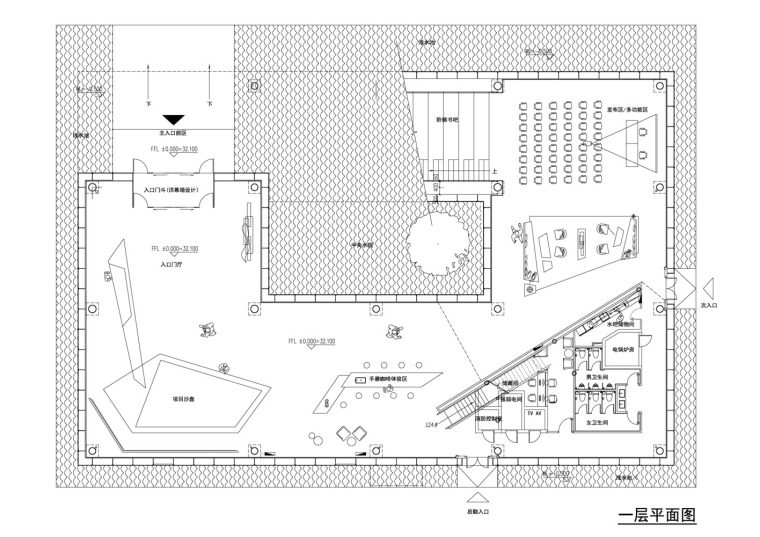 北京保利未来大都汇展示中心-27_一层平面图_BIAD酒店建筑研究中心