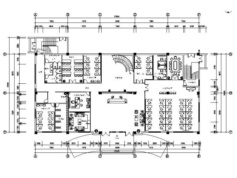现代简约中式办公楼资料下载-[江苏]某现代简约科技公司办公楼室内设计施工图